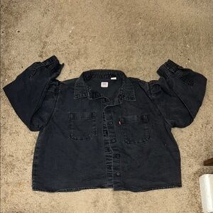 Vintage Levi's Black Denim Button-Down Shirt